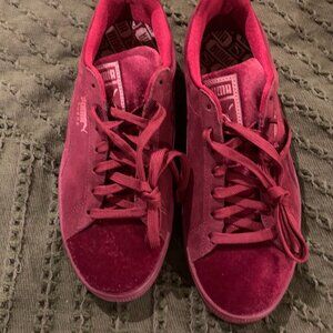 Puma Suede Emboss Maroon Red 10W